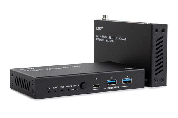 Lindy 100m Cat.6A 2 Host USB 3.2 Gen 1 HDBaseT Extender – Authorised Distributor UAE Dubai Abu Dhabi | Maxtouch