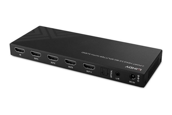 Lindy HDMI® 8K60 Splitter with Audio & Downscaling – Authorised Distributor UAE Dubai Abu Dhabi | Maxtouch