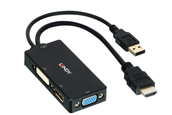 Lindy HDMI® to DisplayPort™, DVI & VGA Converter – Authorised Distributor UAE Dubai Abu Dhabi | Maxtouch